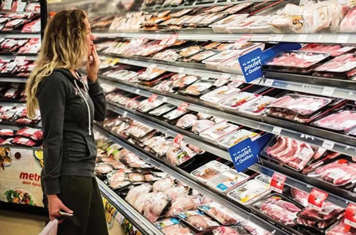 تورم رو به کاهش است، اما نه در فروشگاه‌های مواد غذایی